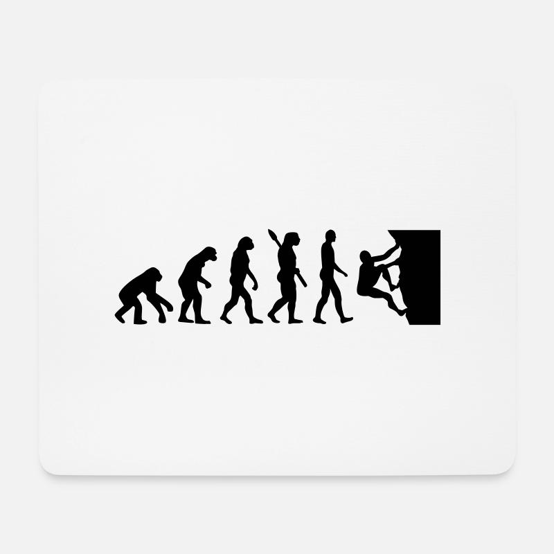 Evolution climbing - Mouse Pad (horizontal) - white