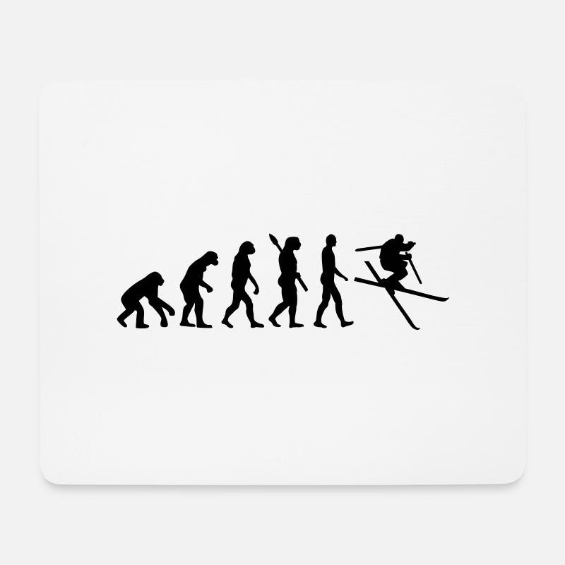 Evolution Ski - Mousepad (Querformat) - Weiß
