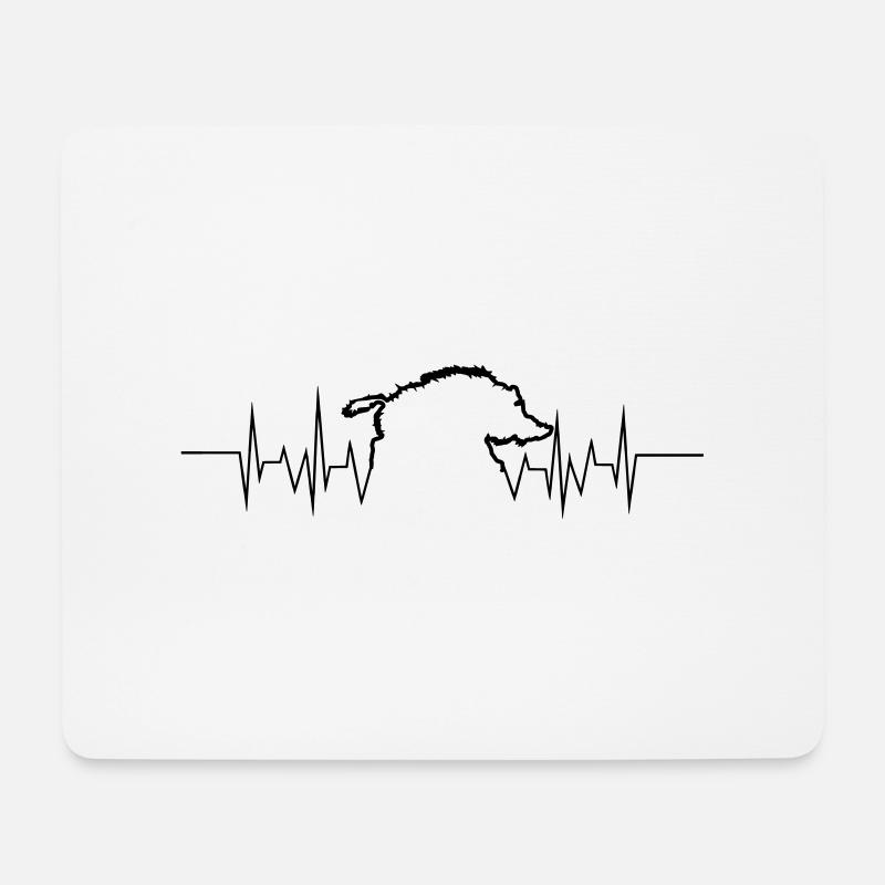 Wildschwein - Mousepad (Querformat) - Weiß