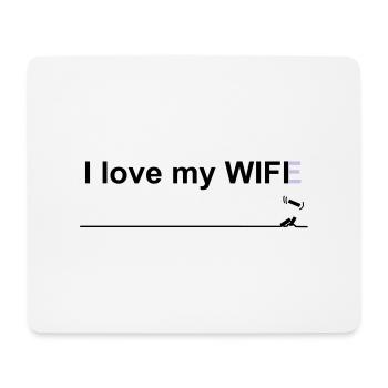 Ich liebe meine Frau wifi - Mousepad (Querformat) - Weiß - Vorne