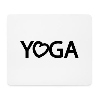 YOGA mit Herz - Mousepad (Querformat) - Weiß - Vorne