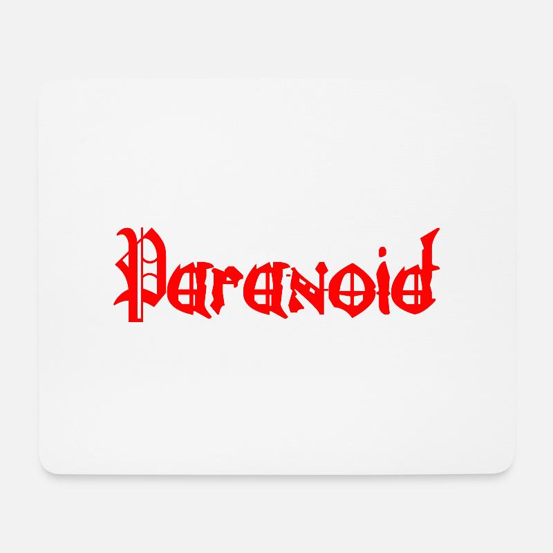 paranoid - red - Mousepad (Querformat) - Weiß
