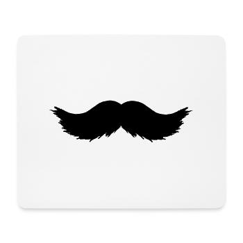 Mustache Funny Drôle Drôle - Tapis de souris (format paysage) - blanc - Devant