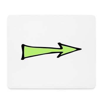Flèche verte - Tapis de souris (format paysage) - blanc - Devant