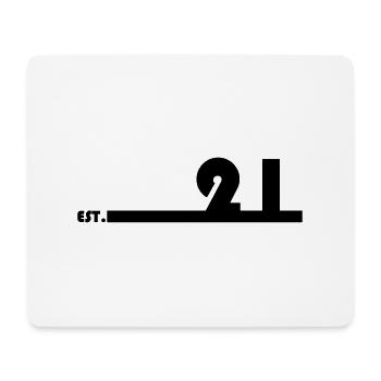 21_Black - Mousepad (Querformat) - Weiß - Vorne