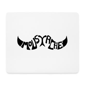 Moustache - Tapis de souris (format paysage) - blanc - Devant