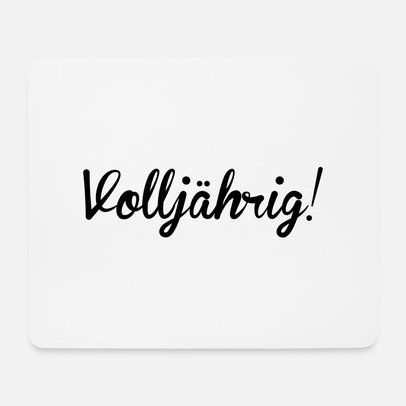 volljährig 18 - Mousepad (Querformat) - Weiß