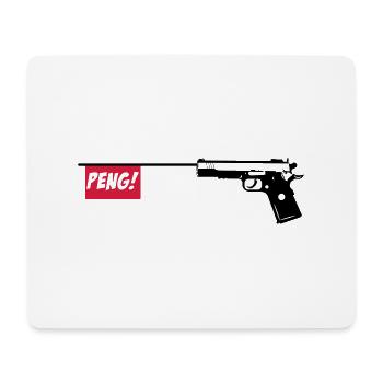 Pistole PENG 2c - Mousepad (Querformat) - Weiß - Vorne