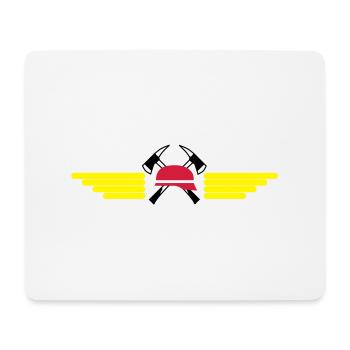 Fire helmet, ax and Wings - Mouse Pad (horizontal) - white - Front