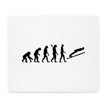Evolution Ski-jumping - Mouse Pad (horizontal) - white - Front