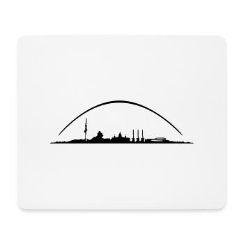 Hannover // Skyline // Silhouette // Skylineshirt - Mousepad (Querformat) - Weiß - Vorne