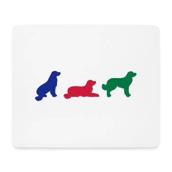 sit down stay hovawart vektor 2 E - Mouse Pad (horizontal) - white - Front