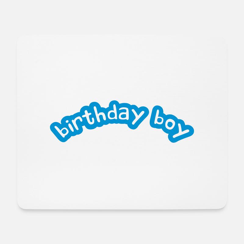 Happy Birthday Boy Comic Logo - Mousepad (Querformat) - Weiß
