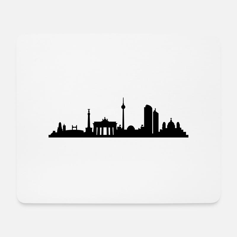 Skyline Berlin - Mousepad (Querformat) - Weiß