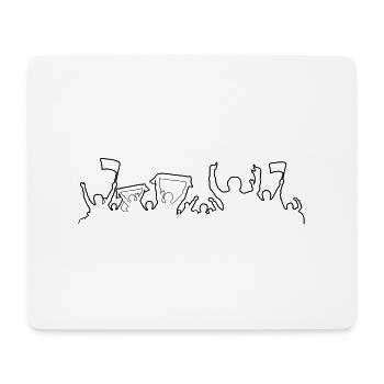 Fans Silhouette - Mousepad (Querformat) - Weiß - Vorne