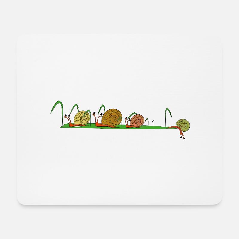 Schneckentrail - Mousepad (Querformat) - Weiß