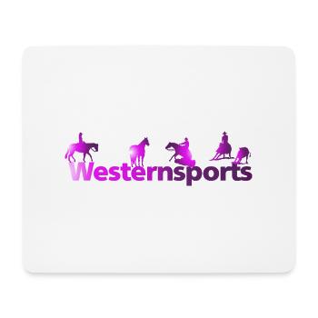 Westernsports Silhouetten Quarter Horse - Mousepad (Querformat) - Weiß - Vorne