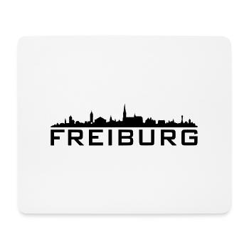 Skyline Freiburg Name - Mousepad (Querformat) - Weiß - Vorne