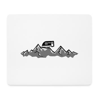 camp , camping, camping , caravan, trekking , hiki - Mousepad (Querformat) - Weiß - Vorne