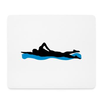 natation - Tapis de souris (format paysage) - blanc - Devant