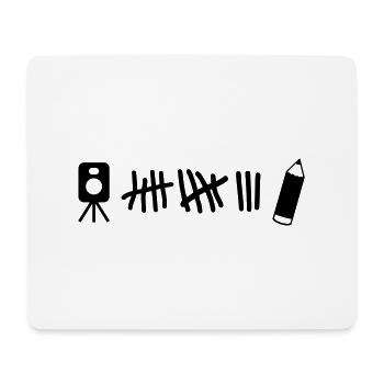 Striche - geblitzt - Mousepad (Querformat) - Weiß - Vorne