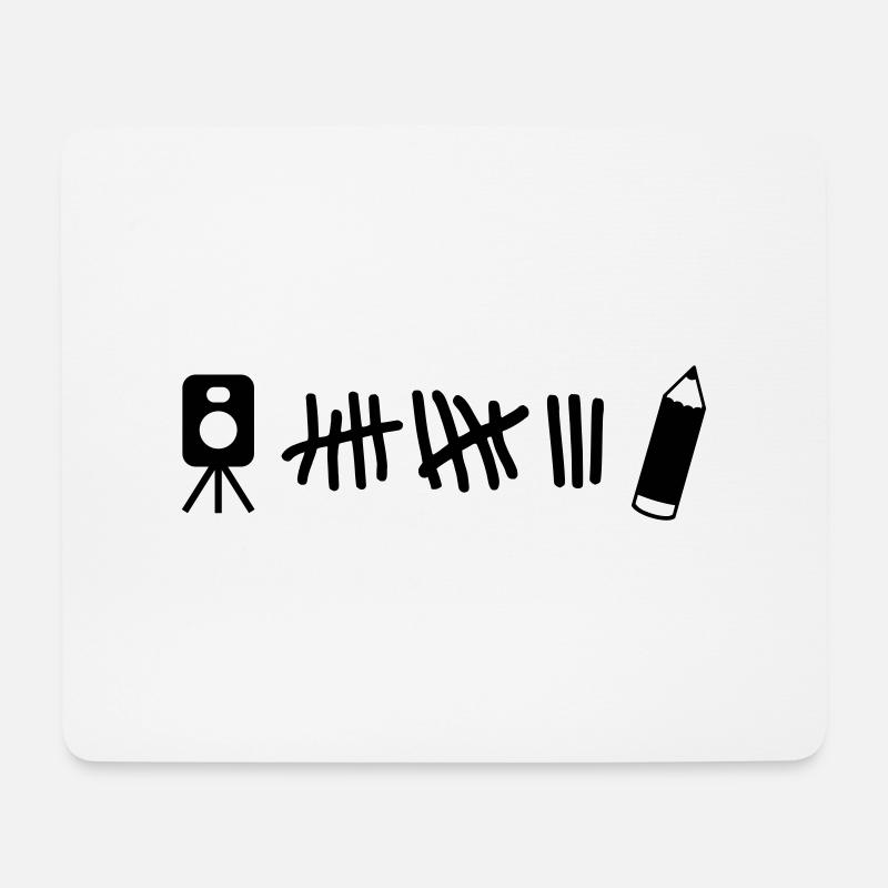 Striche - geblitzt - Mousepad (Querformat) - Weiß