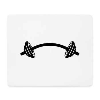 Dumbbell bodybuilding twisted 2 - Mouse Pad (horizontal) - white - Front