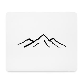 Berg, Berge - Mousepad (Querformat) - Weiß - Vorne