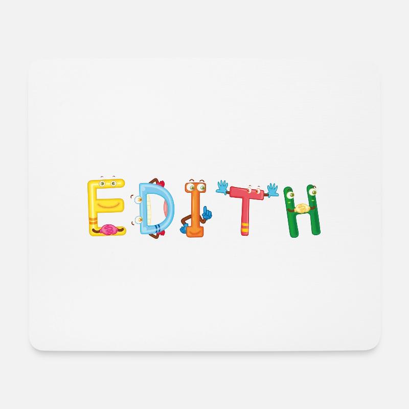 Edith - Mousepad (Querformat) - Weiß