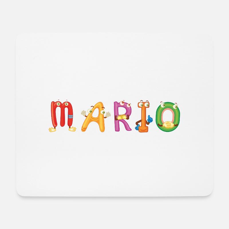 Mario - Mousepad (Querformat) - Weiß