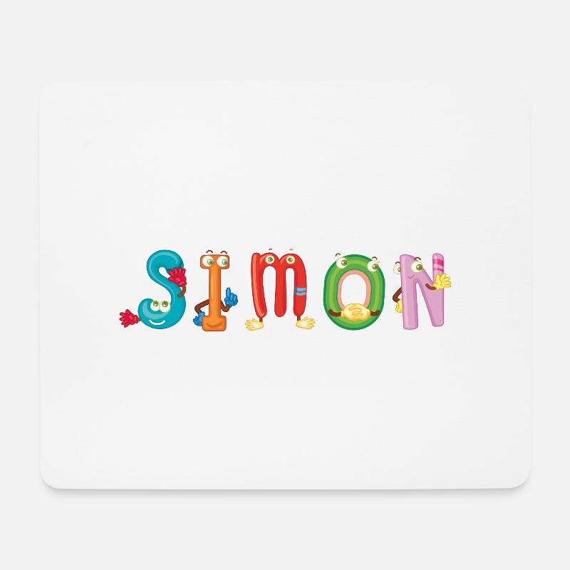 Simon - Mousepad (Querformat) - Weiß