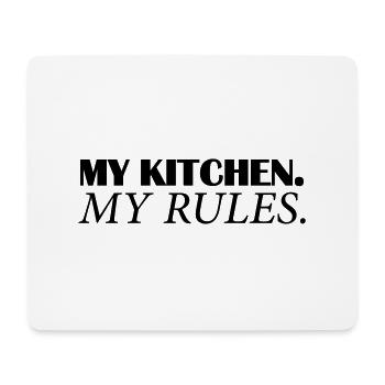 my kitchen my rules - Mousepad (Querformat) - Weiß - Vorne