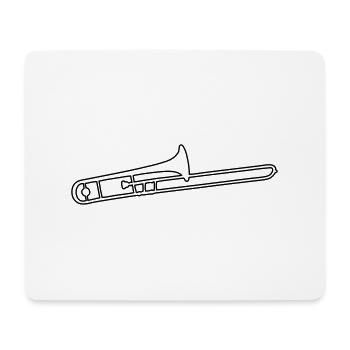 posaune - Mousepad (Querformat) - Weiß - Vorne