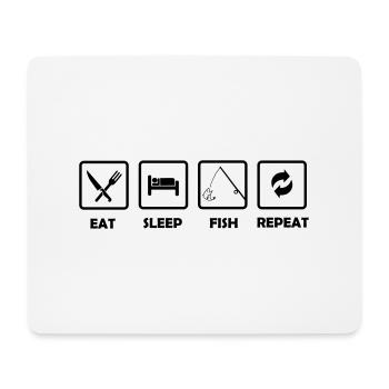 eat_sleep_fish_repeat - Mouse Pad (horizontal) - white - Front