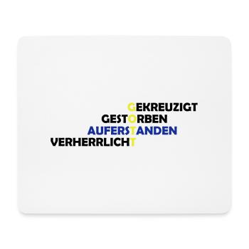 gekreuzigt_gestoreben_auferstanden_2 - Mousepad (Querformat) - Weiß - Vorne