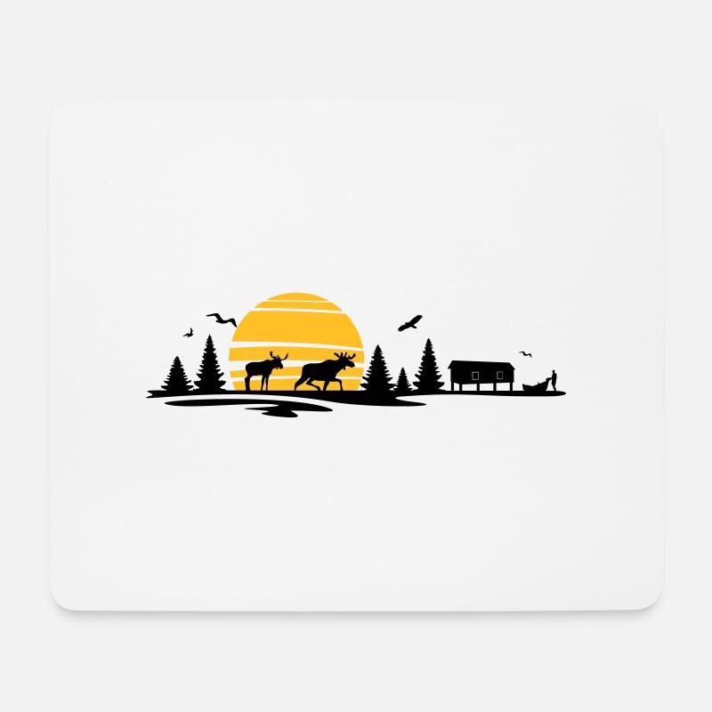 Landschaft - Schweden, Norwegen - Mousepad (Querformat) - Weiß