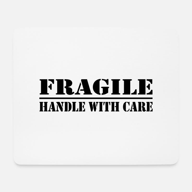 fragile - Mousepad (Querformat) - Weiß