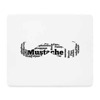 Mustache Schnurrbart - Mousepad (Querformat) - Weiß - Vorne
