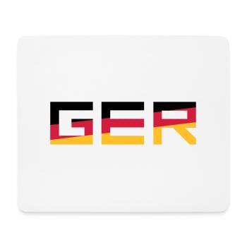 GER Team Germany Germany Couleurs Noir Rouge Go - Tapis de souris (format paysage) - blanc - Devant