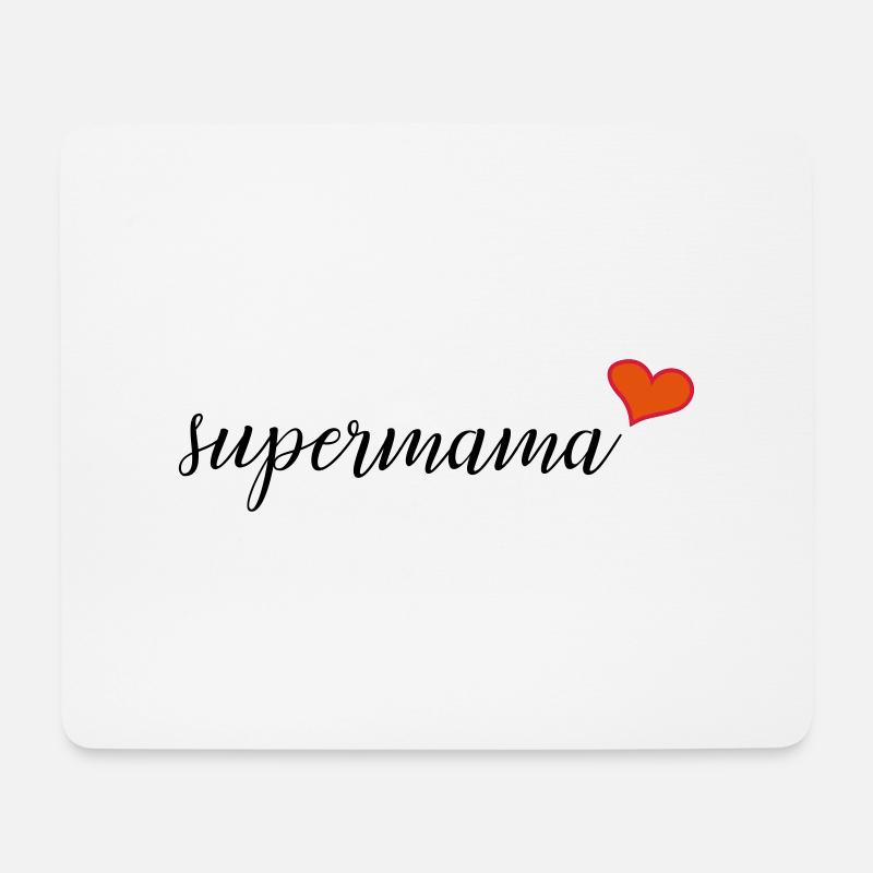 Supermama - Mousepad (Querformat) - Weiß