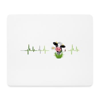 Kuh frequenz - Mousepad (Querformat) - Weiß - Vorne