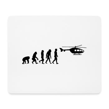 Helicopter Pilot Evolution Stone Age - Mouse Pad (horizontal) - white - Front