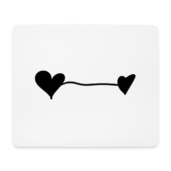 black hearts - Mouse Pad (horizontal) - white - Front