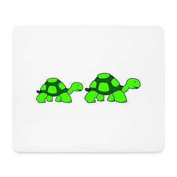 turtle family - Tapis de souris (format paysage) - blanc - Devant