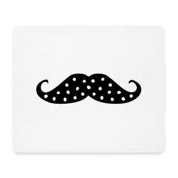moustache à petit pois - Tapis de souris (format paysage) - blanc - Devant