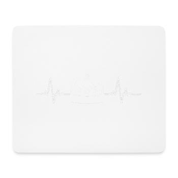 Love Zimmerer Logo Blanc - Tapis de souris (format paysage) - blanc - Devant
