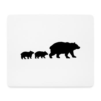 Bären Familie Kinder - Mousepad (Querformat) - Weiß - Vorne