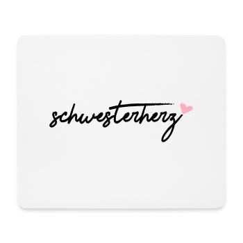 schwesterherz - Mousepad (Querformat) - Weiß - Vorne