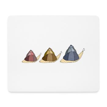 Snails - Mouse Pad (horizontal) - white - Front