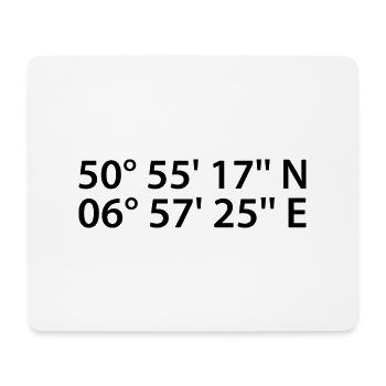 Cologne Coordinates - Mouse Pad (horizontal) - white - Front